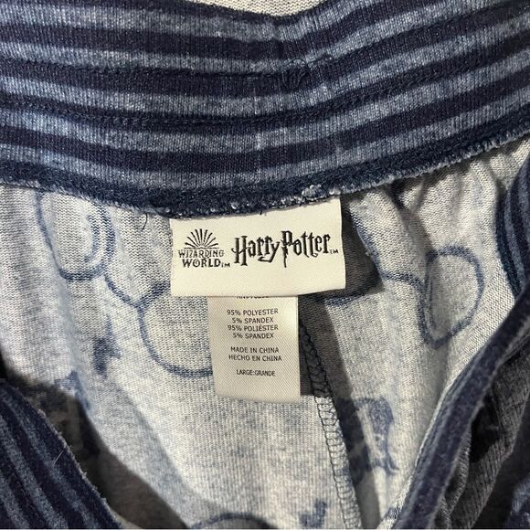 Wizarding World Harry Potter Women's 2-Piece Cozy Pajama Set Navy Blue - Picture 9 of 9